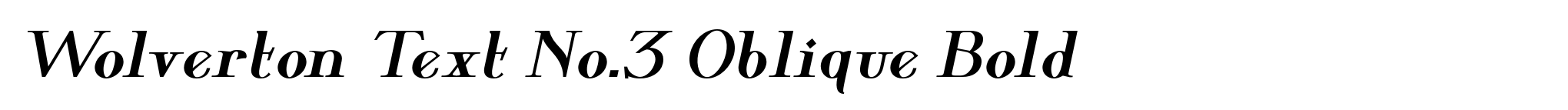 Wolverton Text No.3 Oblique Bold image